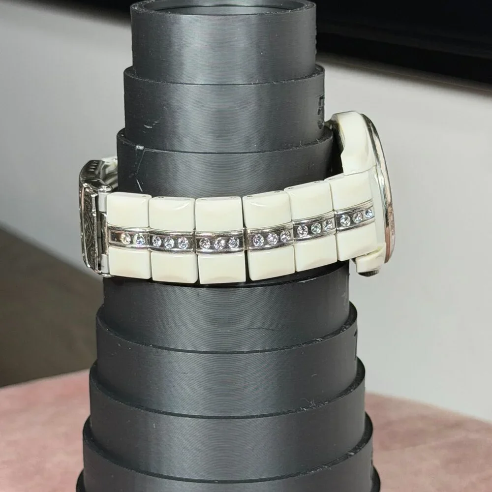 Brighton Dana Point White Link Watch with Swarovski Crystals β Needs Battery - Picture 11 of 12